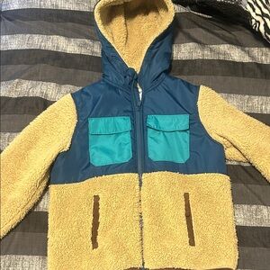Cozy Colorblock Sherpa Jacket